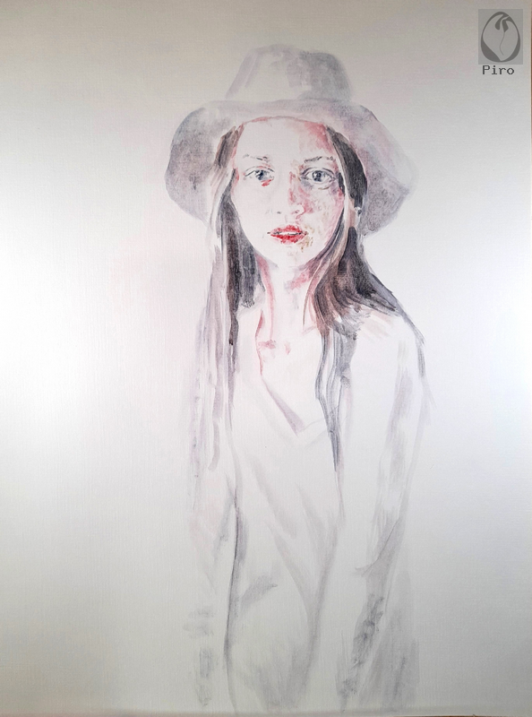oil on paper - olio su carta di Piro